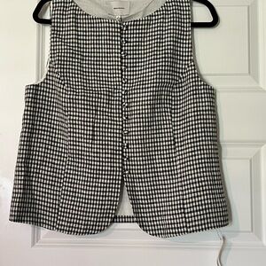 Reformation Black and White Linen Fabric